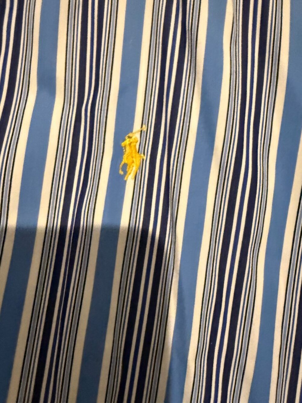 Mens Ralph Lauren Button Down Long Sleeve Blue Dress Shirt Large